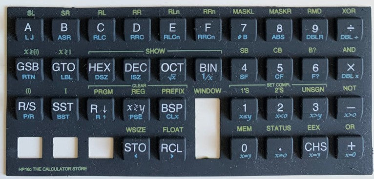 Test Overlay for HP-16C Mode in HP-15C Collector's Edition