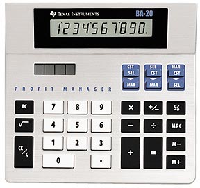 Texas Instruments BA-20 Profit Manager Financial Calculator