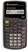 Texas Instruments BA Real Estate Financial Calculator (Used)