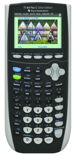 Texas Instruments Used TI-84 Plus C Silver Color Graphing Calculator