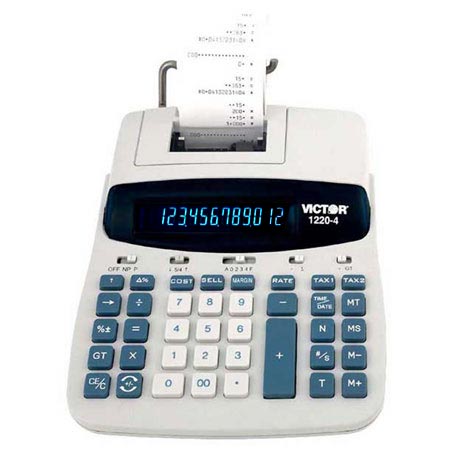 Victor 1220-4 12-Digit Desktop Printing Calculator