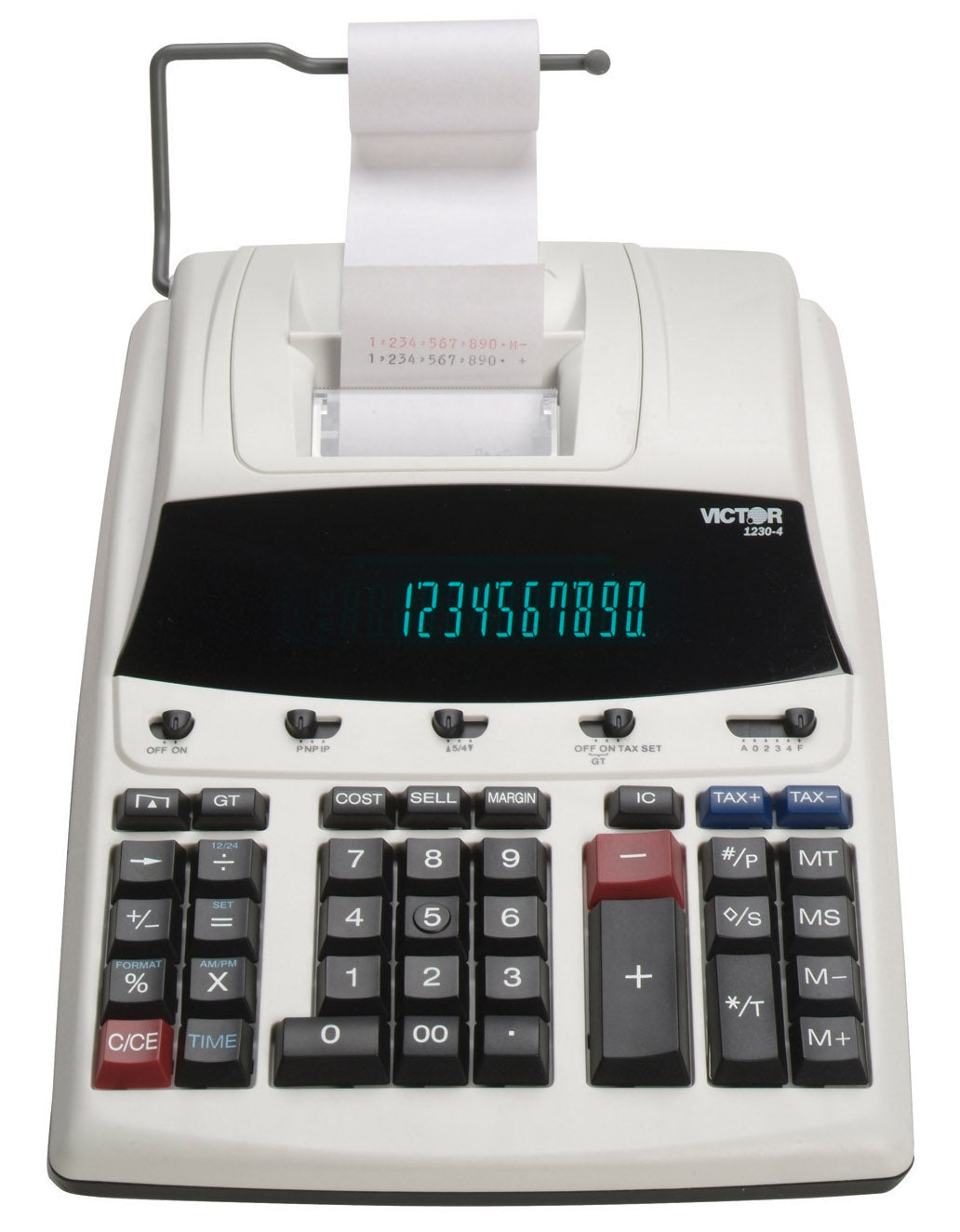 Victor 1230-4 Commercial Desktop Printing Calculator /w Extra Large Display