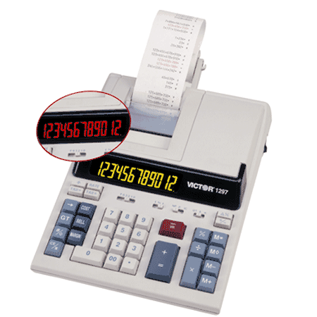 Victor 1297 12-Digit 2.7 LPS Desktop Printing Calculator