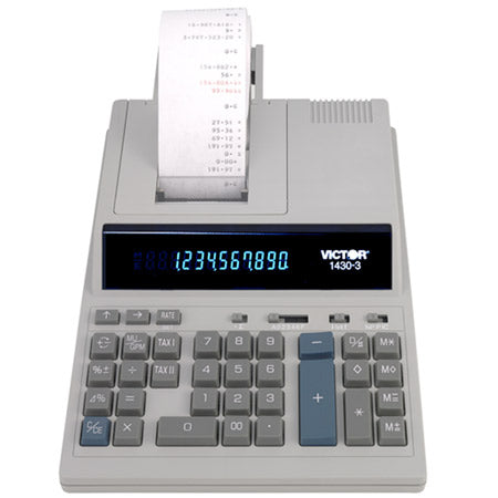Victor 1430-3 10-Digit 4.1 LPS Heavy Duty Printing Calculator