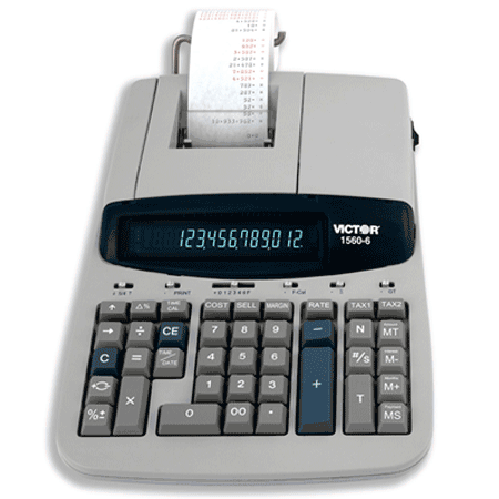 Victor 1560-6 12-Digit 5.0 LPS Professional Financial Printing Calculator