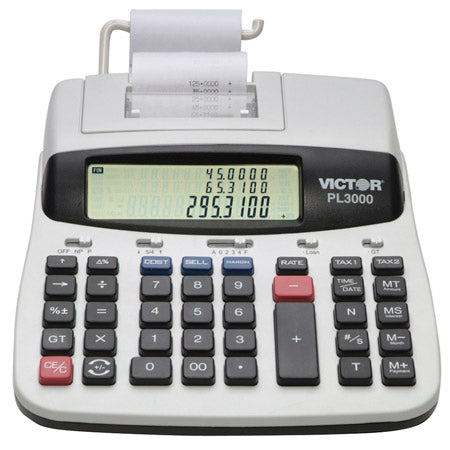 Victor PL3000 Professional Prompt Logic 3-Line 12-Digit Display Printing Calculator