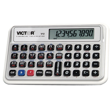 Victor V12 Programmable RPN Financial Calculator  /w Extra Large Display